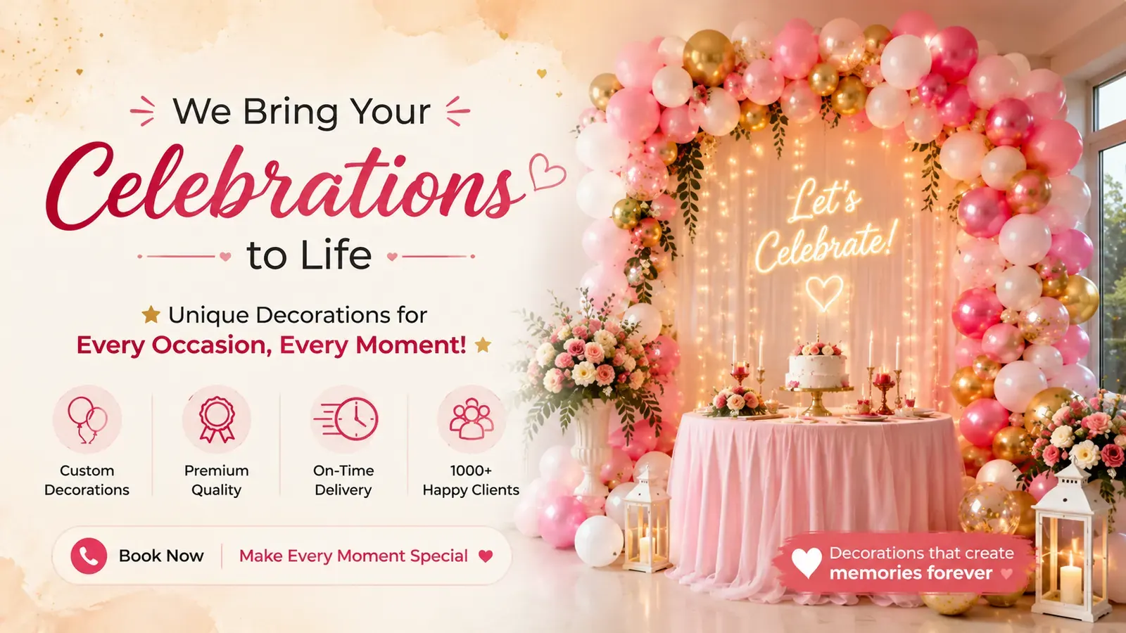 Party Decoration India Banner 1